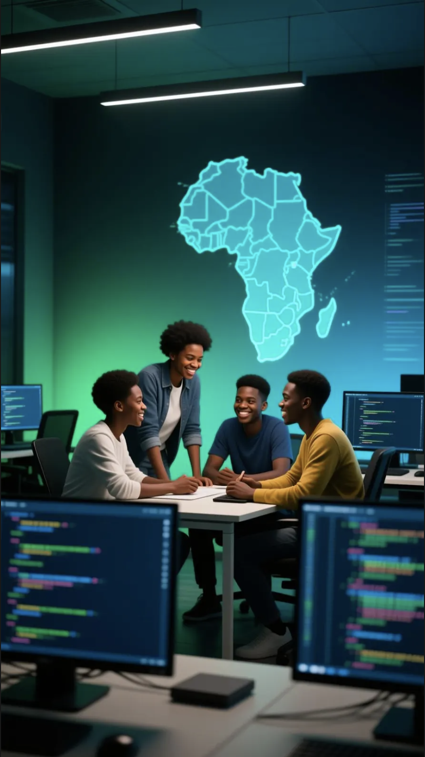 African tech professionals in different career tracks